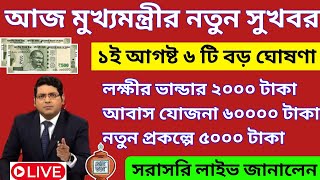 আজ ২০ই জুলাই জনসভা থেকে লক্ষীর ভান্ডার ও বৃদ্ধ ভাতায় নতুন চমক। Mamata Banerjee live Public Meeting [upl. by Thorfinn]