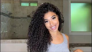 my curly hair routine 2022 ♡ [upl. by Jarrad]