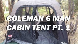 COLEMAN INSTANT CABIN TENT PT 1  Summer Camping [upl. by Germain]