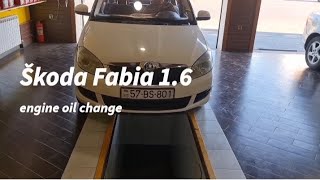 skoda fabia engine oil change [upl. by Tnerual]