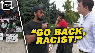 International student protest gets HEATED in Brampton [upl. by Loretta324]