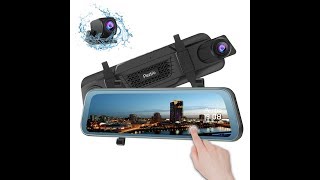 Peztio Mirror Dash Cam Front and Rear 1080P FHD Rear View Mirror Dual Dash [upl. by Zacks334]