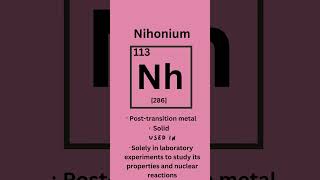 Nihonium  Elements series part113 🧪 science stem learning [upl. by Una318]