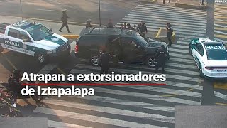 CANSADOS DE LA EXTORSIÓN  Policía trapa a criminales en Iztapalapa gracias a C5 [upl. by Mchenry851]