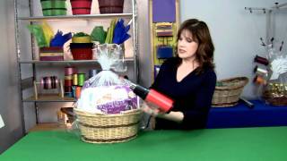 How do you wrap a rectangular gift basket [upl. by Ayotl]