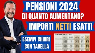 PENSIONI AUMENTI AL NETTO TABELLA IMPORTI ESATTI FASCIA PER FASCIA DA GENNAIO NOVITA E SORPRESE [upl. by Kruse11]