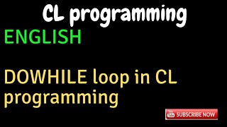 IBM i AS400 Tutorial iSeries System i DOWHILE loop in CL programmingENGLISH [upl. by Talbert]