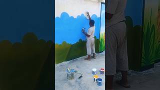 Wall painting at govt school rppainter wallpainting schoolpainting [upl. by Barrie188]