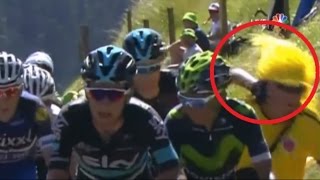 Chris Froome appears to punch fan during stage eight of the Tour de France [upl. by Reese842]