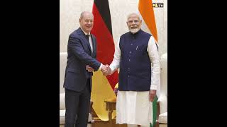 GERMAN CHANCELLOR OLAF SCHOLZ MEETS PM MODI IN DELHI [upl. by Charo]