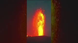 Huge Strombolian Lava Jets Iceland Volcano Fissure Eruption Relaxing Inspired Music [upl. by Ellasal]