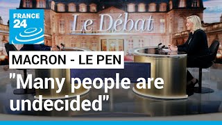 Le Pen Macron to clash in eagerly anticipated TV debate quotMany people are completely undecidedquot [upl. by Abisha]