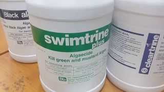 Swimtrine plus เคมีกำจัดตะไคร่ เขียว ในสระว่ายน้ำ [upl. by Lagasse]