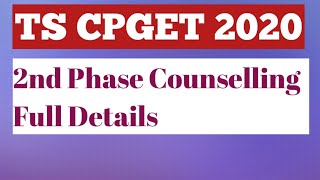 CPGET 2nd Phase Counselling details [upl. by Raynor]