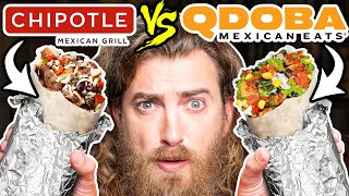 Chipotle vs Qdoba Taste Test  FOOD FEUDS [upl. by Rabbaj773]