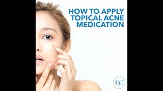 How to apply topical acne medication [upl. by Buroker]