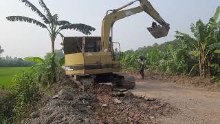 Paved roads of Niamatpur being repaired with Veku vehicles Part 4 [upl. by Enelyahs]