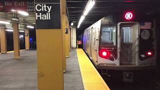 R160 Siemens R train Departs City Hall [upl. by Erkan]