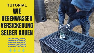 Regenwasser Versickerung auf eigenem Grundstück selber bauen Tutorial 💦✅ [upl. by Notnirt]