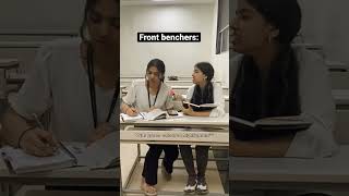 Front benchers vs back benchers shorts funny school college students [upl. by Comptom]