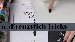 DE Kreuzstich Anleitung Stoff messen zuschneiden und ein Projekt starten Tutorial Kit Anfänger [upl. by Norahc174]