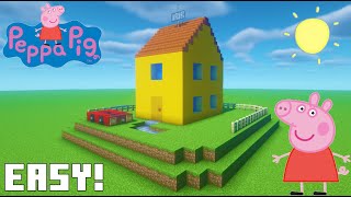 Minecraft Tutorial How To Make Peppa Pigs House and Car quotPeppa Pigquot [upl. by Kcirdderf]