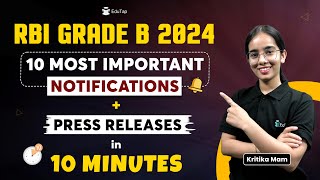 Important RBI Grade B Notifications  RBI Grade B Preparation  RBI Grade B Notifications Revision [upl. by Chasse]