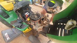 How to replace the ignition coil on John Deere D130 [upl. by Arvy]