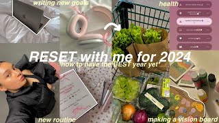 2024 RESET with me✨📖 how to have your best year vision board  goal setting  productive planning [upl. by Nyltak]