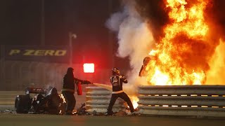 Romain Grosjeans crash at Bahrain  Skyfall edit [upl. by Aphrodite]