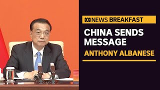 China sends new Australian PM message of congratulations  ABC News [upl. by Channa70]