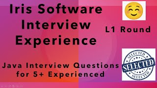 Core Java Java 8 Spring Boot Microservice Interview Questions  Iris Software real L1 Interview [upl. by Russia]