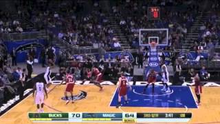 Arron Afflalo makes eight threepointers to lift Magic past Bucks [upl. by Harilda]