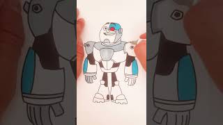 Coloring Cyborg shorts [upl. by Assiar]