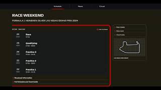 Grand Prix de Las Vegas 2024  les horaires et la météo du weekend [upl. by Osborne]