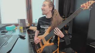 Beyond Creation  Omnipresent Perception FRETLESS BASS COVER Old 2019 [upl. by Amandi939]