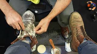 The MOST Relaxing Scraping Sounds  Angelo Shoe Shine ASMR [upl. by Willamina]