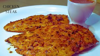 Garlic Butter Steak With Red Sauce  Chicken Breast Fillet Recipe  Steak Recipe  Chicken Breast [upl. by Ahscrop]