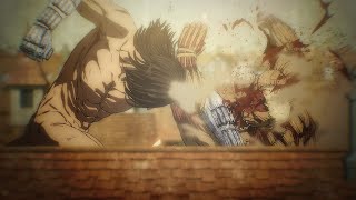 Eren amp Zeke vs Reiner Porco and Pieck FULL FIGHT  Attack on Titan 2022 [upl. by Yenal328]