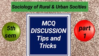 Sociology of Rural amp Urban Socities MCQ discussion Tips amp Trickseasyguideinbasociology [upl. by Akeryt]