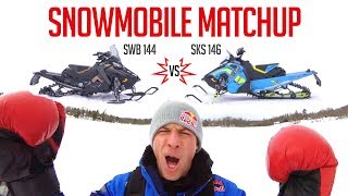 SNOWMOBILE MATCH UP 850 SWB 144 vs 850 SKS 146 [upl. by Hachmann]