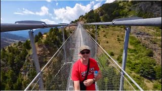 Would you cross this HIGH bridge in ANDORRA  Tibetan Bridge [upl. by Eilarol]