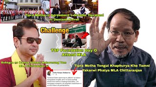 MLA Chittaranjan Db Tipra Motha yakar Sinaida  Tiprasa Accord O Greater Tipraland Demand Kwrwi Saka [upl. by Wandie987]