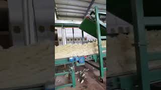 Pendulum and pressing of rock wool production line [upl. by Kirven]