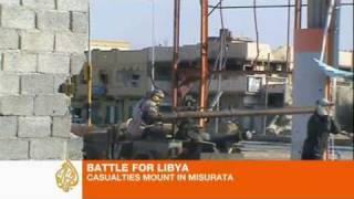 Libyan rival forces faceoff in Misurata [upl. by Pinckney772]