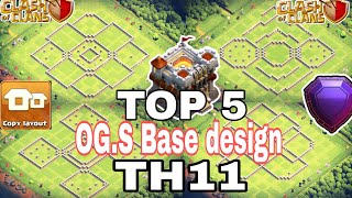 TOP 5 OGS Base Town Hall 11 TH11 HybridWar Base Layout 2023  Copy Link  Clash of Clans [upl. by Fiester]