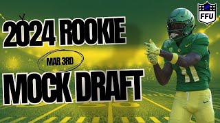 2024 3Round Rookie Mock Draft 70 [upl. by Quickel]