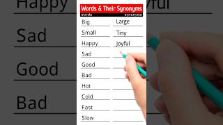 10 common synonyms class  03 [upl. by Rahr]