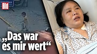 Frau rettet Kind vor tödlichem LkwUnfall und verliert Arm  China [upl. by Romney]