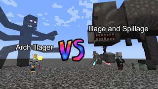 Arch Illager Illager Additions vs Illage and Spillage Minecraft Mob Battle [upl. by Curr]